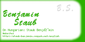 benjamin staub business card